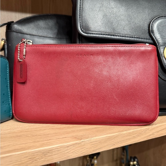 Accessories - Vintage Coach Red Slim Zip